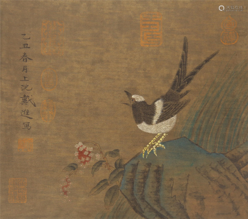 A CHINESE PAINTING OF FLOWER-AND-BIRD