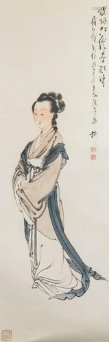 Xu Cao 1899-1961 Chinese Watercolor