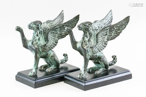 Pair of Winged Tiger Statues