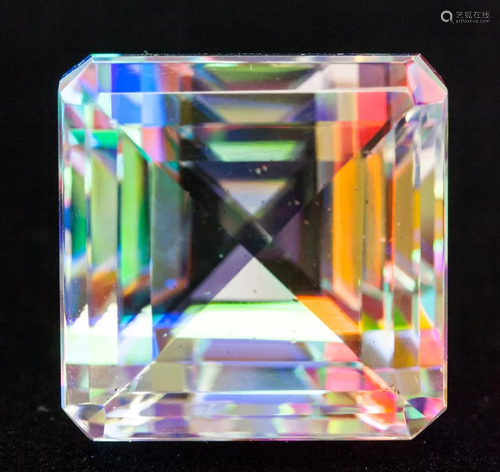 217.65ct Emerald Cut Natural Mystic Quartz GGL