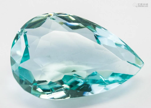 81.05ct Pear Cut Blue Natural 