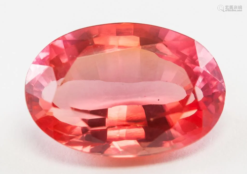 13.10ct Oval Cut Natural Padparadscha Sapphire GGL