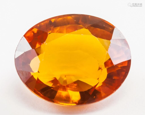 14.90ct Oval Cut Orange Natural Sapphire GGL