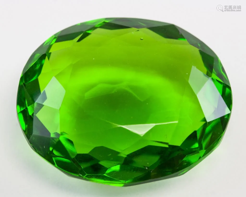 82.00ct Oval Cut Green Peridot GGL