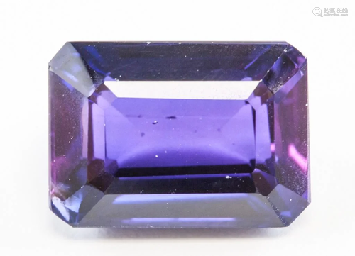 10.10ct Emerald Cut Blue Natural Alexandrite GGL