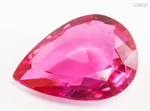 36.45ct Pear Cut Pink Natural Ruby GGL