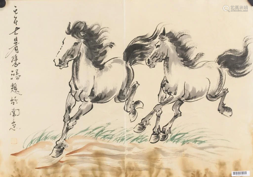 Xu Beihong 1895-1953 Chinese Ink on Paper Horse