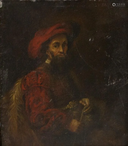 Oil on Metal Label Rembrandt Harmenszoon Van Rijin