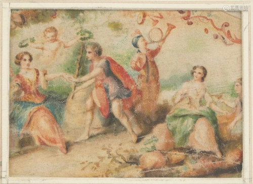 Gouache on Canvas inscribed Francois Boucher