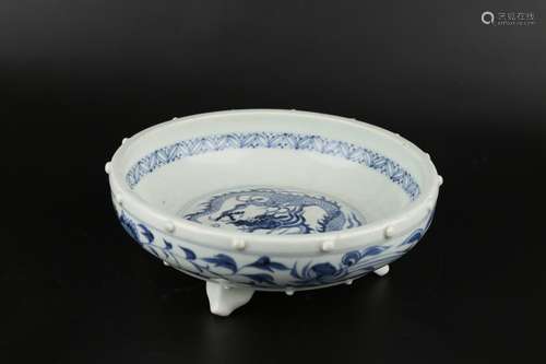 Chinese Yuan Dynasty Blue And White 