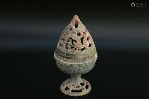 Chinese Malachite Small Incense Burner