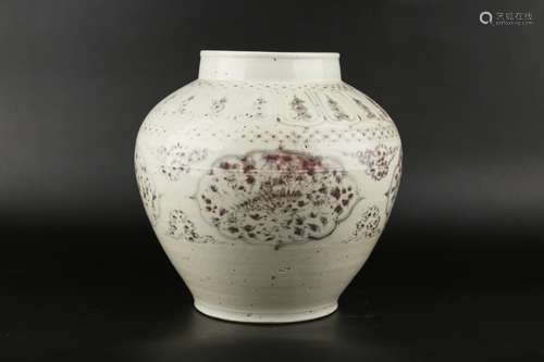 Chinese Yuan Dynasty Underglazed Red 