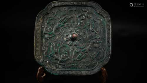 Chinese Tang Dynasty Bronze Mirror