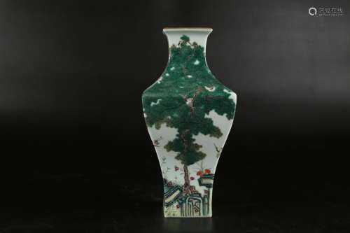 Chinese Qing Dynasty Qianlong Famille Rose Porcelain Square ...