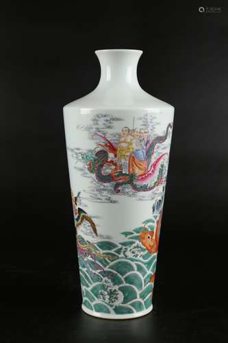 Chinese Qing Dynasty Yongzheng Famille Rose Porcelain Bottle