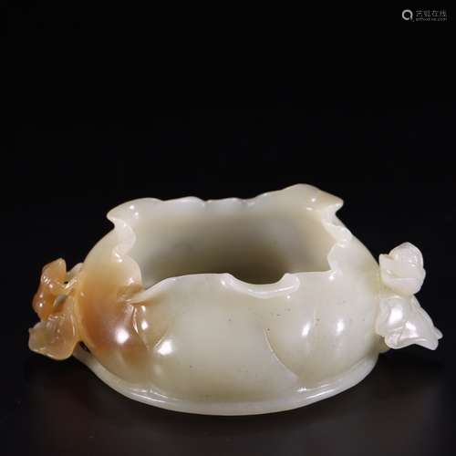 Chinese Hetian Jade Brush Washer