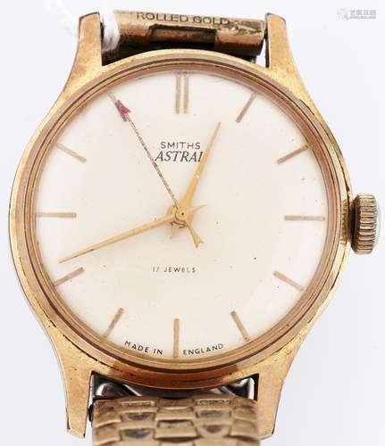 A Smiths gold plated wristwatch, Astral, 33mm Working but wi...