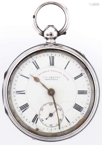 A silver watch, J G Graves, Sheffield 