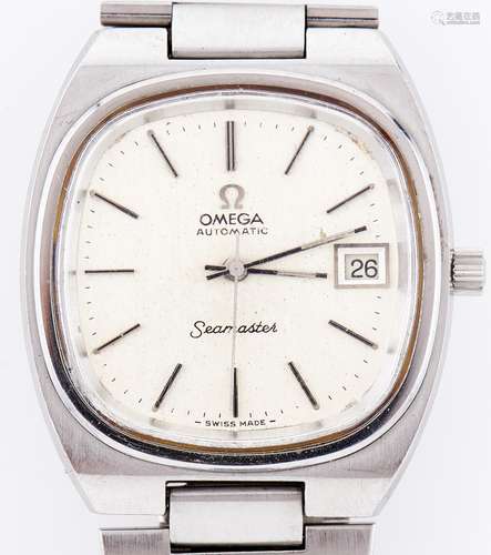 A Omega stainless steel self winding wristwatch, Seamaster, ...