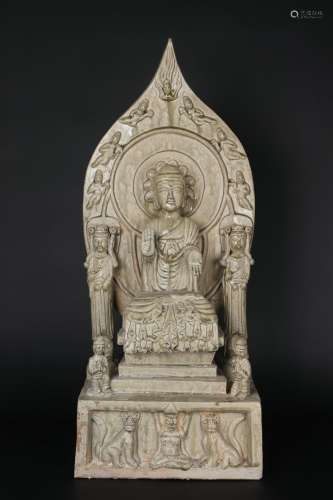 chinese celadon porcelain buddha statue