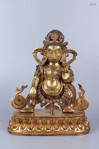 chinese  gilt bronze buddha statue