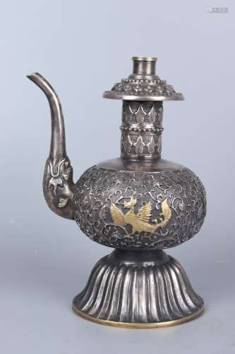 chinese silver altar vase
