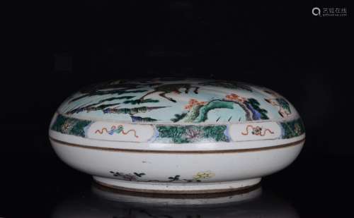 chinese wucai porcelain box