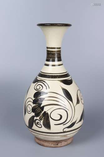 chinese cizhou kiln pear shaped vase