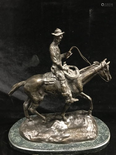 VINTAGE Limited Edition BRONZE SIGNED CHARLES RUSSELL