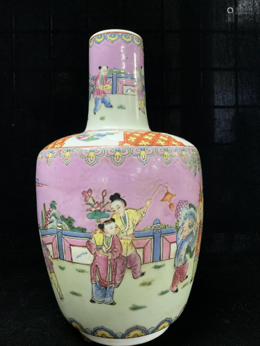 Pink Chinese Porcelain Vase