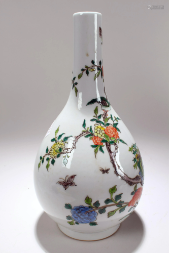 A Chinese Flower-blossom Nature-sceen White Porcelain
