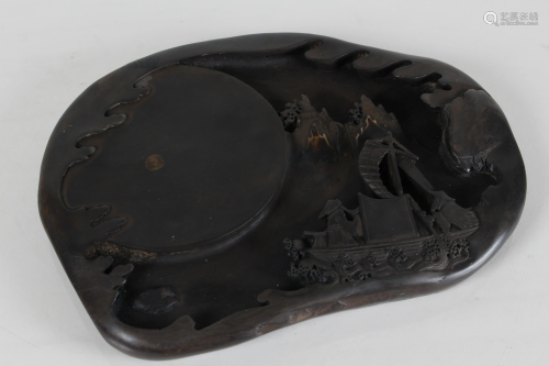 A Chinese Story-telling Fortune Inkstone