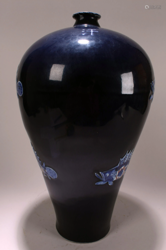 A Chinese Massive Blue and White Aqua-theme Porcelain