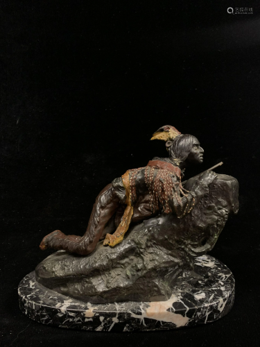 Bronze Sculpture of Indian Man