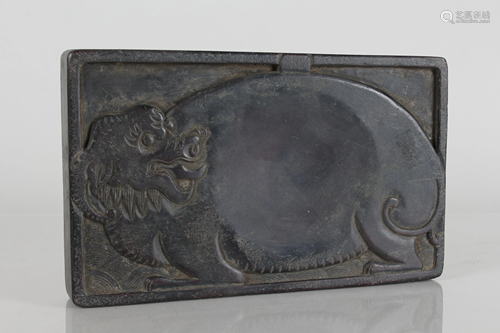 A Chinese Myth-beast Fortune Inkstone