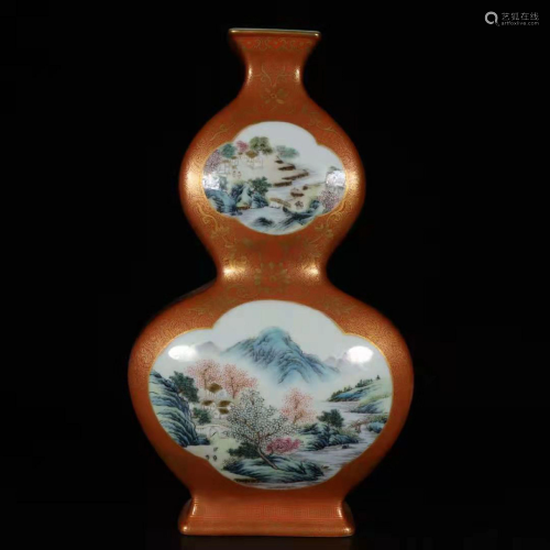 A Chinese Story-telling Detailed Porcelain Fortune Vase