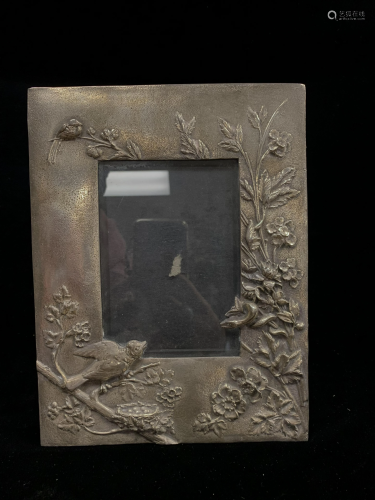 Sterling Silver Picture Frame with Detailing