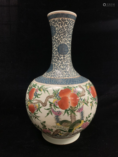 Chinese Fruit Tree Vase