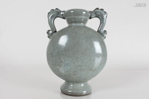 A Chinese Duo-handled Porcelain Fortune Vase