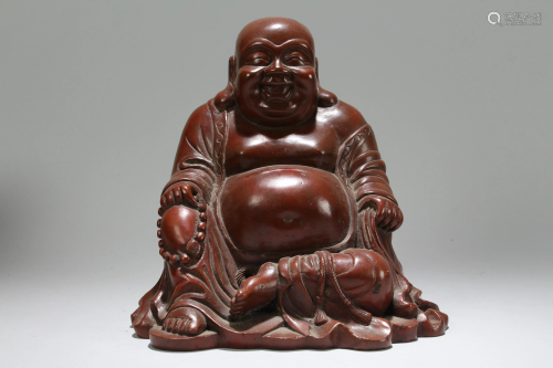 A Chinese Happy-buddha Fortune Religious Statue