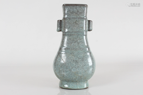 A Chinese Duo-handled Porcelain Fortune Vase