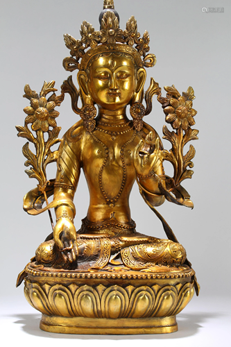 Chinese Massive Gilt Religious Buddha Statue