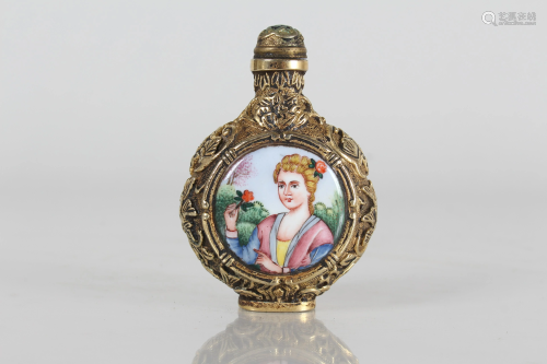 A Chinese Western-portrait Snuff Bottle