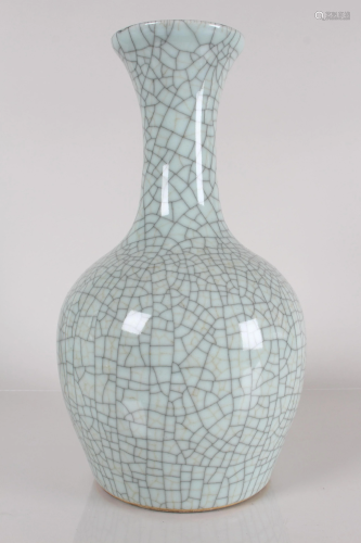 A Chinese Crack-glazed Porcelain Fortune Vase