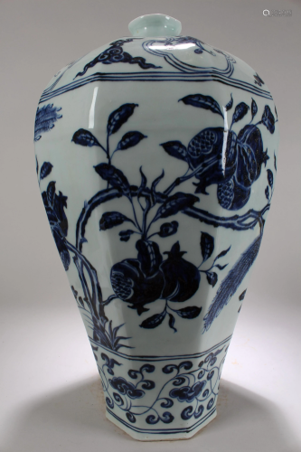 A Chinese Nature-sceen Massive Blue and White Porcelain