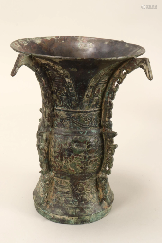 Chinese Archaic Style Gu Vase,