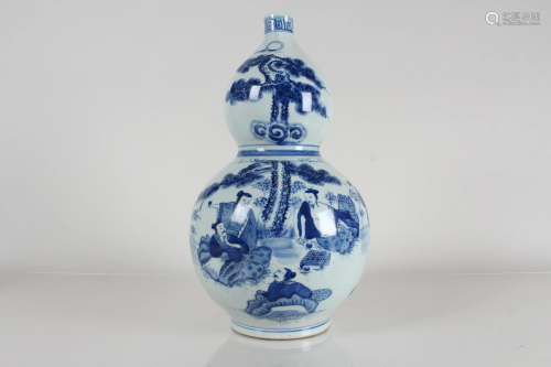 A Chinese Detailed Blue and White Story-telling
