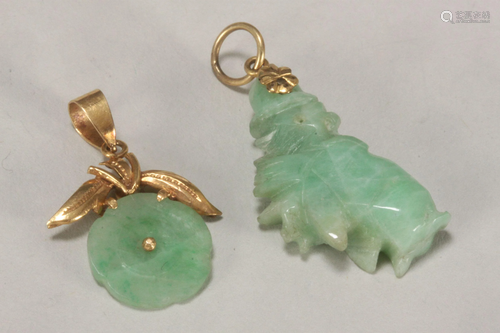 Two Chinese Miniature Jade Pendants,