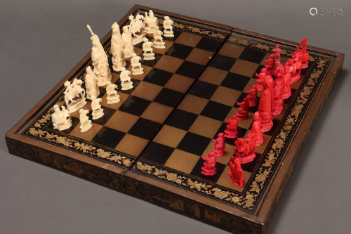 Chinese Export Ware Chess Set,
