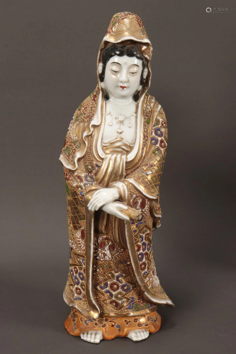 Satsuma Porcelain Figure of Kwan Yin,
